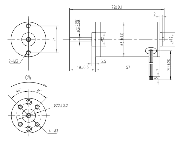 CHIHAI-MOTOR-31ZY-DC-12V-6500rpm-Magnetic-Tubular-Motor-High-Torque-Brushed-Motor-1044686