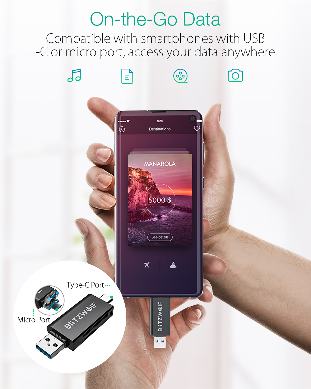BlitzWolfreg-BW-CR1-Type-C-SDTF-Card-Reader-USB30-5Gbps-High-Speed-Memory-Card-Reader-for-Smartphone-Computer-1702446