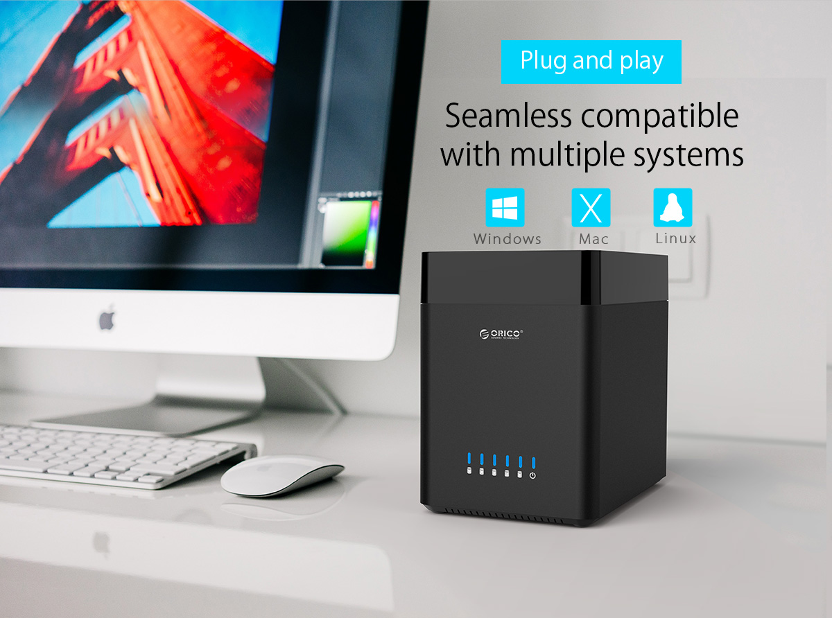 Orico-DS500U3-USB30-Multi-Bay-35inch-Hard-Drive-Enclosure-Magnetic-type-HDD-SSD-Docking-Station-1352253