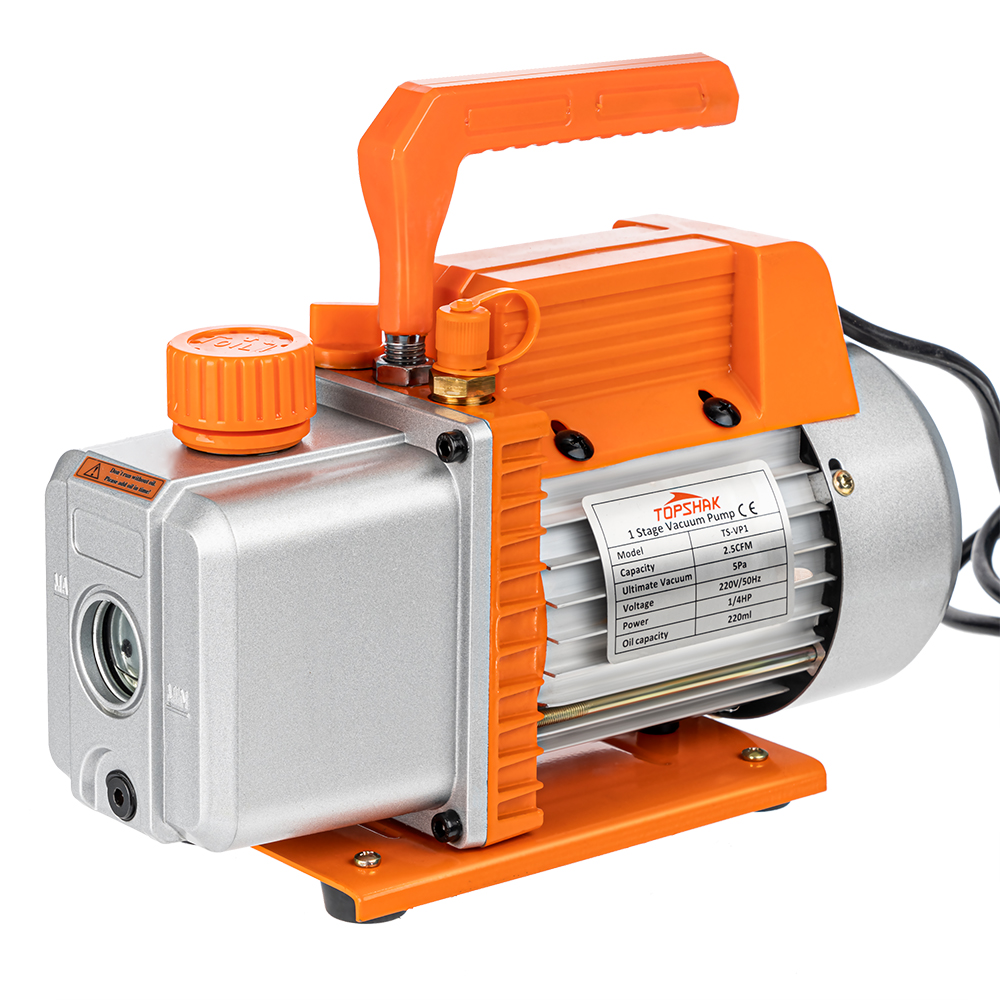Topshak-TS-VP1-Vacuum-Pump-With-3-Gallon-Vacuum-Chamber-and-14-HP-220V-25-CFM-110V-30-CFM-Air-Conditioner-Refrigerant-Air-Tool-Pump-Kit-Mainly-Used-For-Degassing-Urethane-Silicone-Resin-Epoxy-Resin-1838487