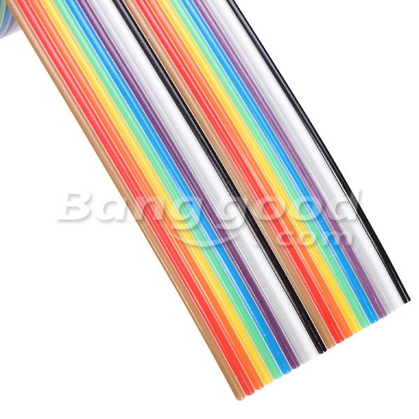 Geekcreitreg-5M-127mm-20P-Jumper-Cable-DuPont-Wire-Rainbow-Flat-Wire-Support-Wire-Soldered-959792