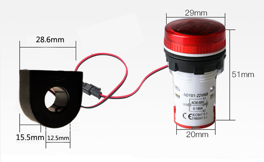 Geekcreitreg-2in1-22mm-AC50-500V-0-100A-Amp-Voltmeter-Ammeter-Voltage-Current-Meter-With-CT-Au23-1488131