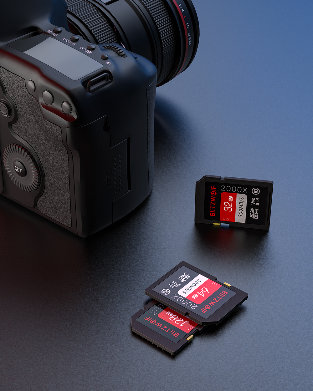 BlitzWolfregBW-SDC1-UHS-II-SD-Memory-Card-U3-C10-V90-32GB-64GB-128GB-Data-Storage-Card-for-MILC-SLR-Camera-Driving-Recorder-1704619