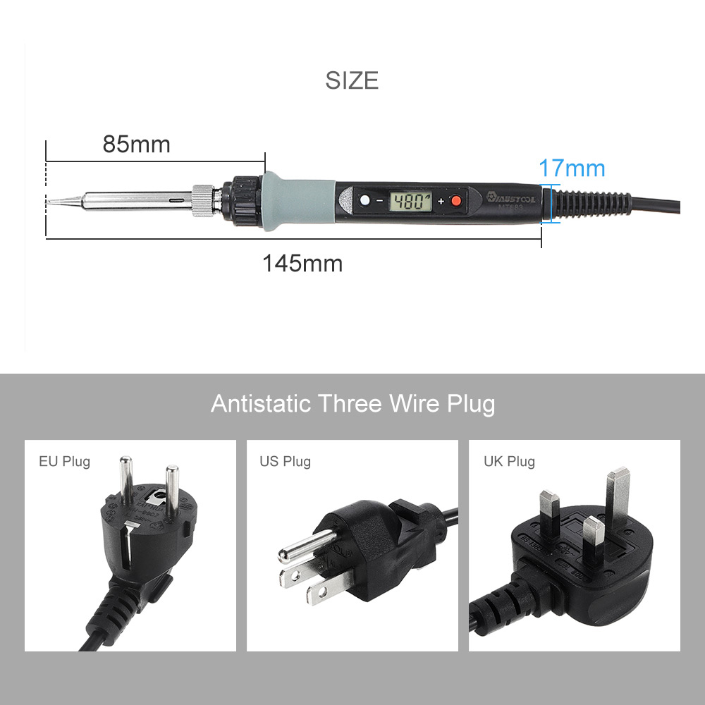 MUSTOOL-MT883-80W-Electric-Solder-Iron-Station-Adjustable-Temperature-180-480392-896-Auto-Sleeping-110V220V-EUUSUK-Plug-Option-1553736