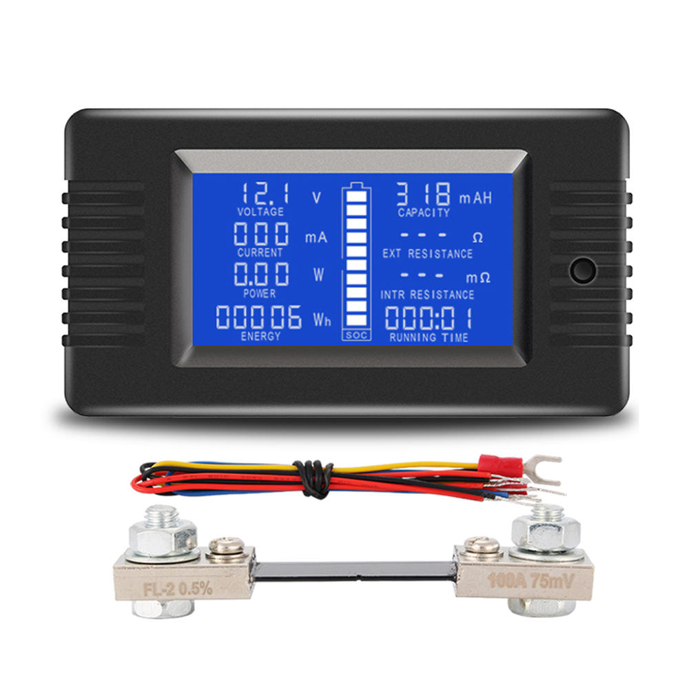 PZEM-015-Battery-Tester-DC-Voltage-Current-Power-Capacity-Internal-And-External-Resistance-Residual-Electricity-Meter-With-100A-Shunt-1502351