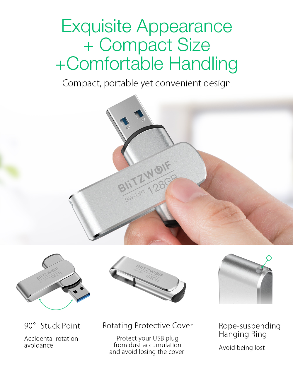 BlitzWolfreg-BW-UP1-USB-30-Flash-Drive-Aluminium-Alloy-Pendrive-360deg-Rotating-Cover-Thumb-Drive-U-Disk-16GB-32GB-64GB-128GB-Portable-Flash-Drive-1440995