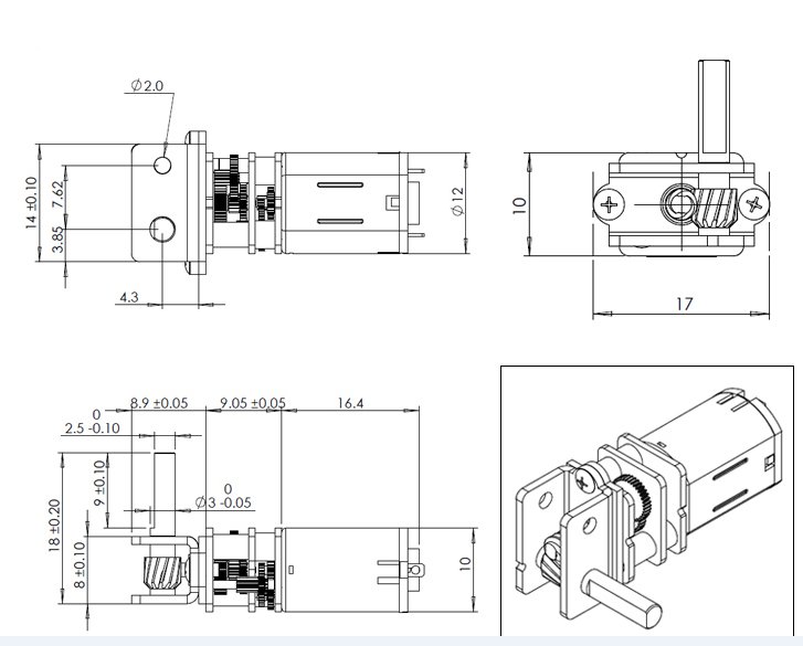 Machifit-GW12GA-4-DC-6V-4rpm-Worm-Gear-Motor-Gear-Box-Electric-Motor-1280635