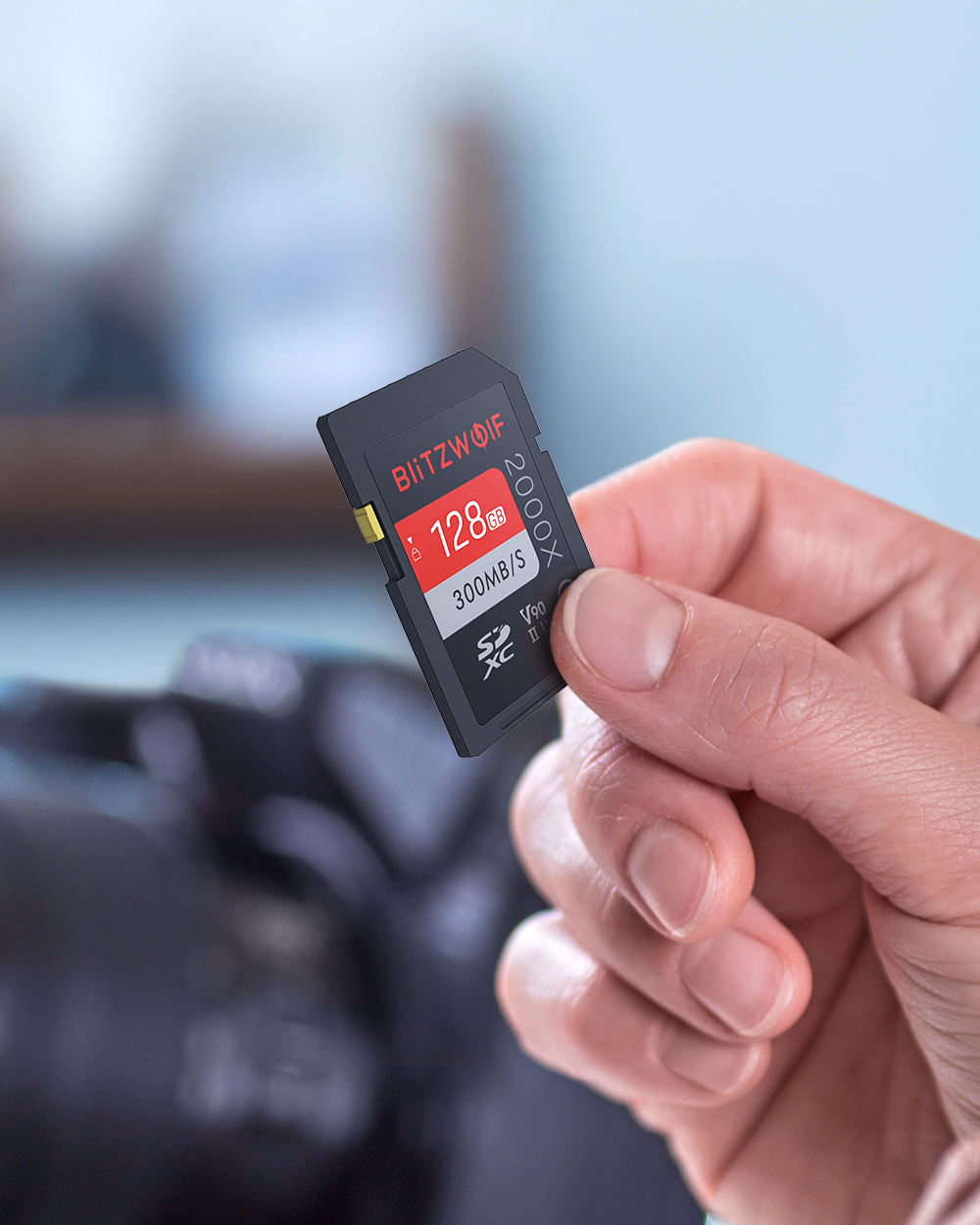 BlitzWolfregBW-SDC1-UHS-II-SD-Memory-Card-U3-C10-V90-32GB-64GB-128GB-Data-Storage-Card-for-MILC-SLR-Camera-Driving-Recorder-1704619