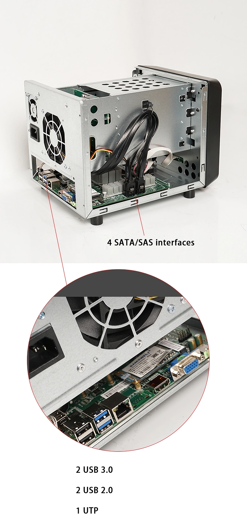 25-35-4-Bay-SAS-SATA-NAS-DiskStation-Case-USB20-USB30-Hard-Drive-Enclosure-Network-Home-Storage-Server-ITX-Chassis-with-Lock-1804211