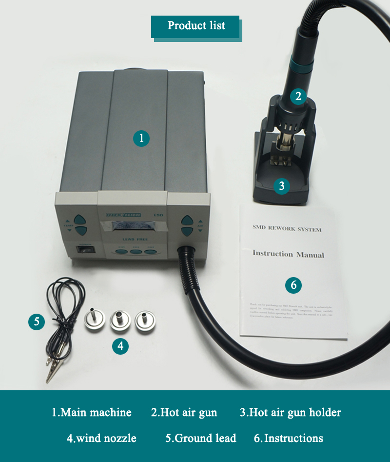 QUICK-Spot-861DW-220V-1000W-Hot-Air-BGA-Rework-Soldering-Station-Motherboard-Repair-Station-1347987