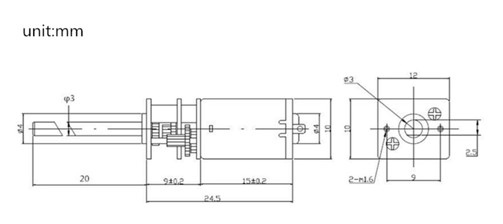 Machifit-20MM-N20-6V-30rpm12V-100rpm-DC-Speed-Reduction-Gear-Motor-with-Metal-Gearbox-1341681