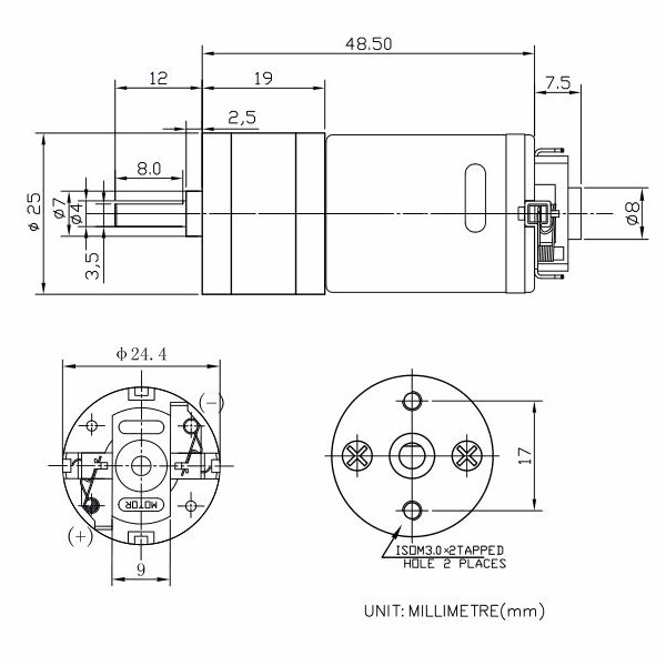 GM25-370-Motor-DC-60120V-Black-Brushed-Motor-4mm-Shaft-Diameter-Motor-1104564