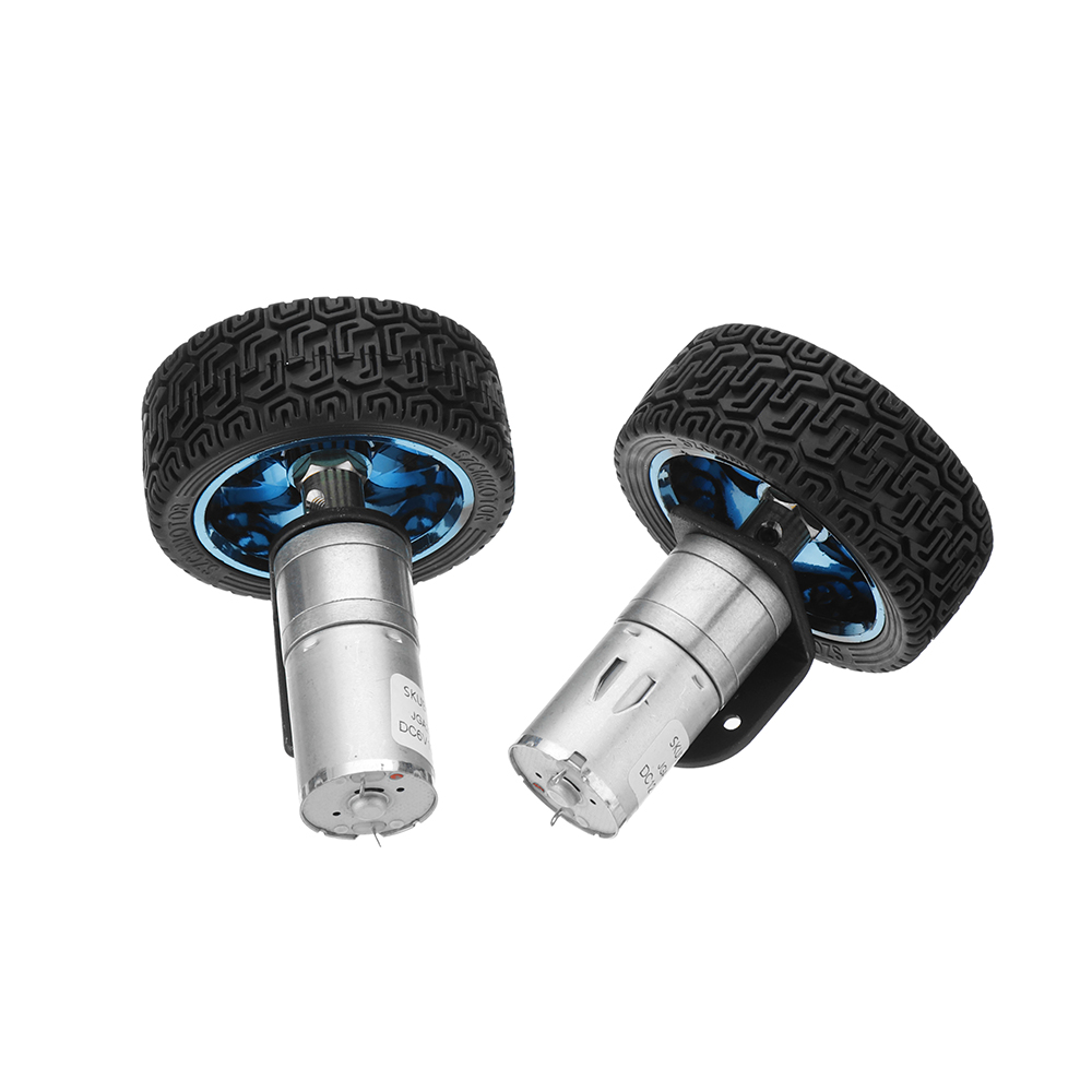 Machifit-25GA370-DC-612V-130rpm-Gear-Reduction-Motor-with-Mounting-Bracket-and-Wheel-1532246