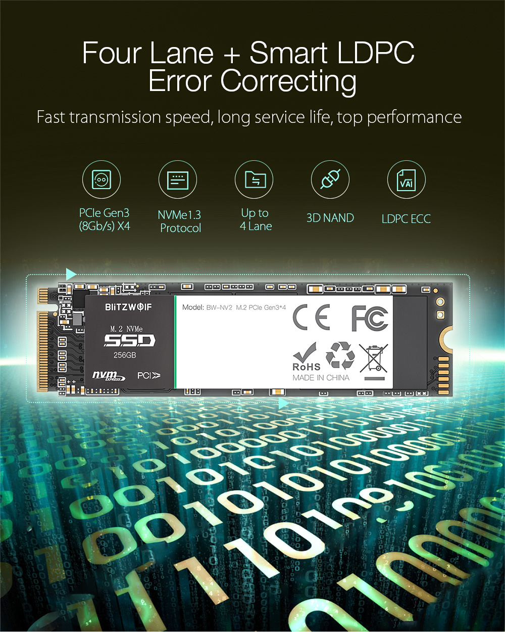 BlitzWolfregBW-NV2-PCIe-Gen34-NVMe13-SSD-256GB-M2-2280-M-Key-Soild-State-Drive-Hard-Disk-256GB-1635708