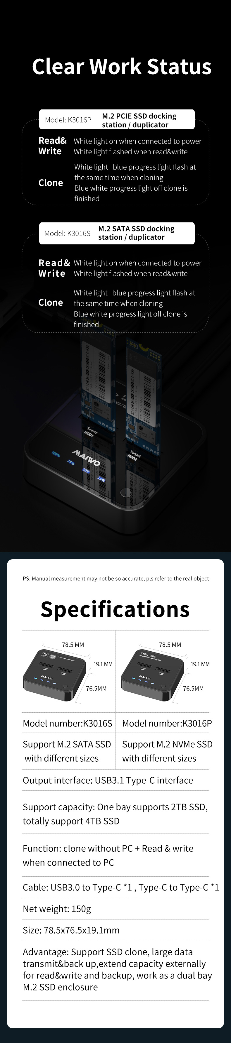 MAIVO-M2-SSD-Docking-Station-Duplicator-Support-SATA-PCIe-M2-SSD-Clone-without-PC-SSD-Enclosure-1767744