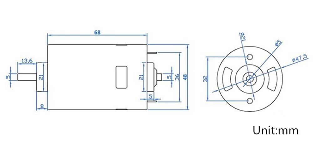 Machifit-12-24V-1300026000rpm-885-High-Speed-DC-MotorMotor-Bracket-Large-Torque-Ball-Bearing-Motor-Motor-Frame-1433753