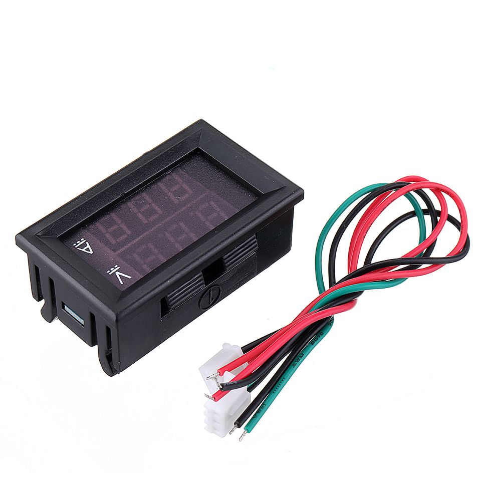 DC-0-300V-500A-Voltage-Current-Panel-Meter-Digital-Blue-Red-Dual-LED-Voltmeter-Ammeter-With-500A75mV-Shunt-1536610