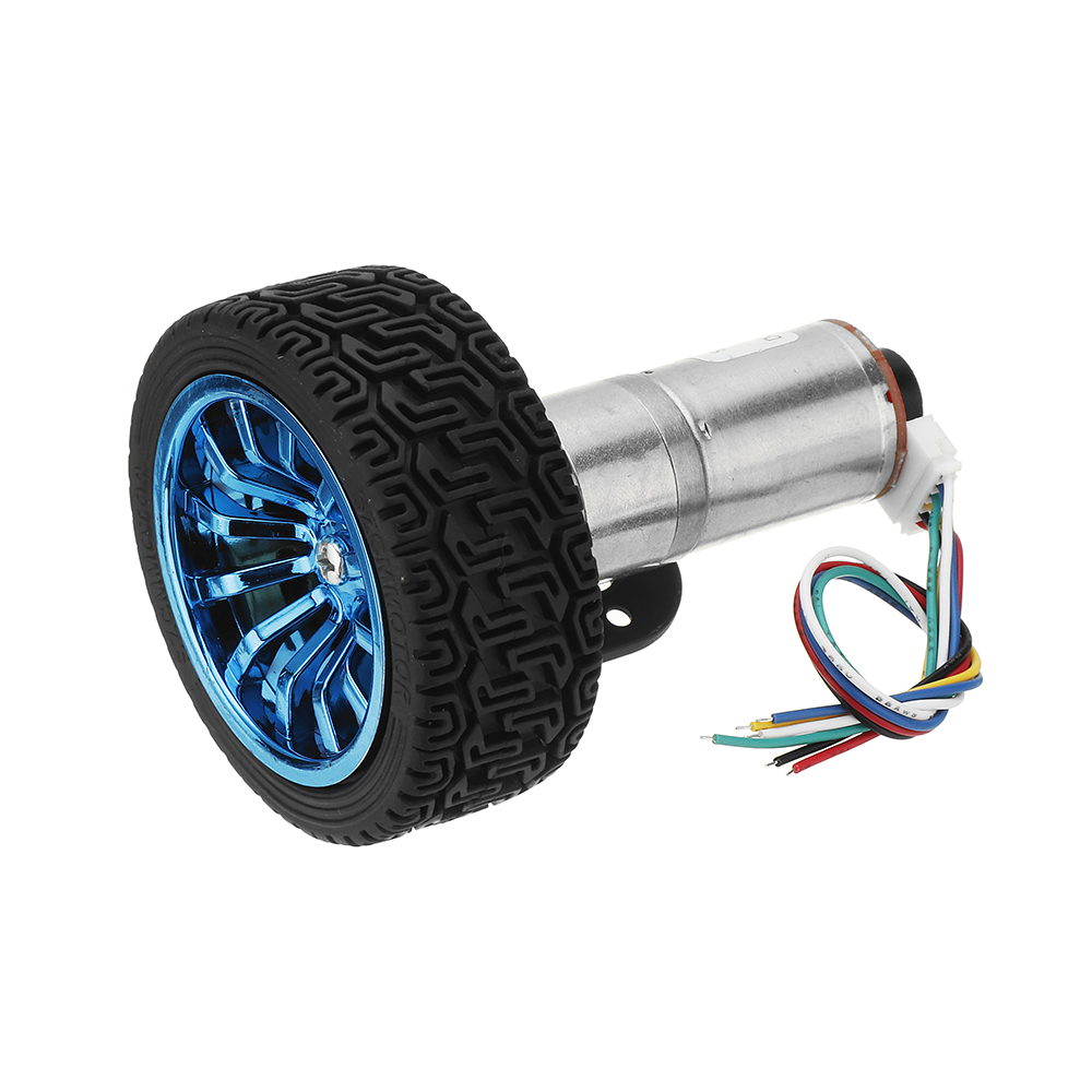 Machifit-25GA370-DC-12V-Micro-Gear-Reduction-Encoder-Motor-with-Mounting-Bracket-and-Wheel-1532242