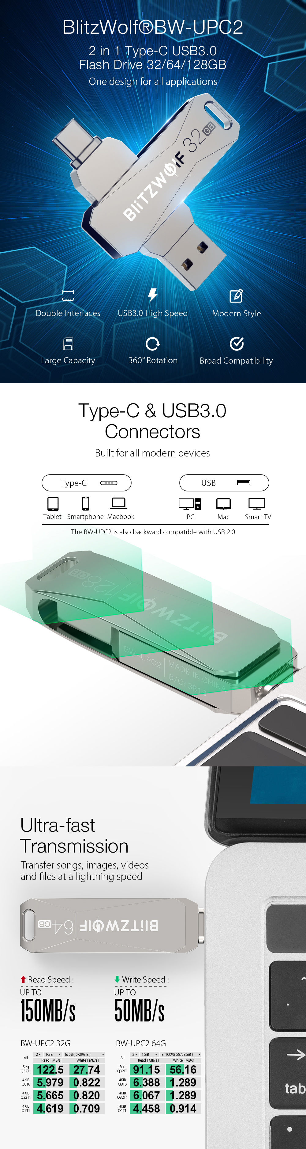 BlitzWolf-BW-UPC2-2-in-1-Type-C-USB30-Flash-Drive-Ultra-fast-Transmission-360deg-Rotation-Zinc-Alloy-32GB-64GB-Support-OTG-Pendrive-USB-Disk-1586934