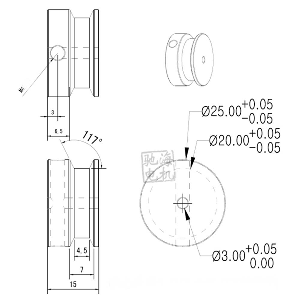 Chihai-346mm-CNC-Aluminum-Timing-Belt-Pulley-V-Type-Pulley-1m-Pulley-Belt-1363025