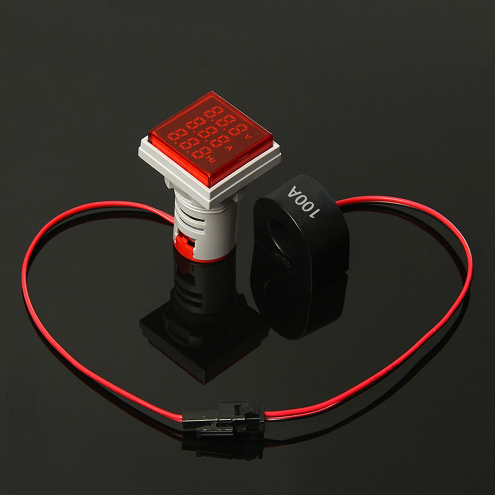 Geekcreitreg-3-in-1-AC-60-500V-100A-Voltmeter-Ammeter-HZ-Hertz-Frequency-Meter-22mm-Digital-Current-Voltage-Amp-Signal-Light-LED-Lamp-Indicator-with-CT-1548114
