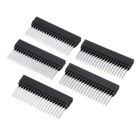 5pcs 2x20 PIN Double Row Straight Female Pin Header 2.