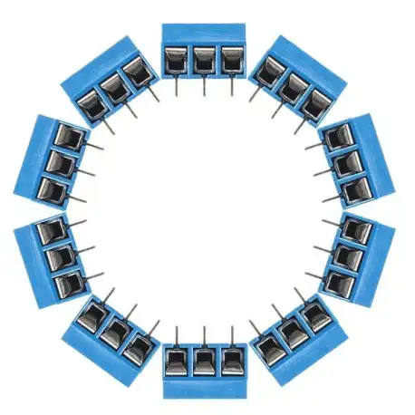 100pcs 5mm KF-301 3 Pin PCB Mount Block Screw Terminal NF