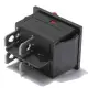 30pcs Red Light Lamp 4 Pin DPST ON-OFF Rocker Boat Push Button