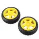 4 Pairs Smart Car Robot Plastic Tire Wheel with DC 3-6V Gear