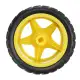 4 Pairs Smart Car Robot Plastic Tire Wheel with DC 3-6V Gear