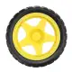 4 Pairs Smart Car Robot Plastic Tire Wheel with DC 3-6V Gear