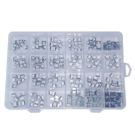 240Pcs 24 Models Micro USB Connector Socket Jack for MP3/4/5