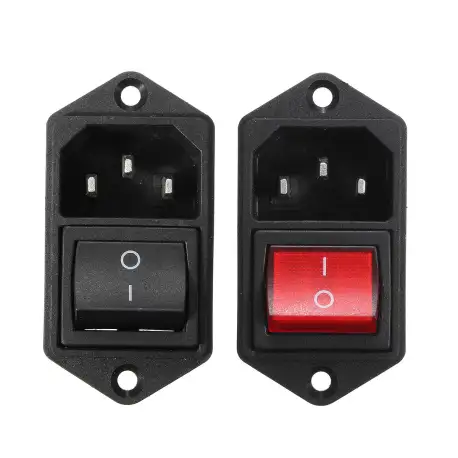 1pcs 10A 250V 3Pin IEC320 C14 Inlet Module Plug Fuse With