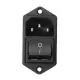 1pcs 10A 250V 3Pin IEC320 C14 Inlet Module Plug Fuse With