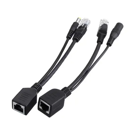 1 Pair POE Adapter Cable Tape Screened POE Switch Cable POE