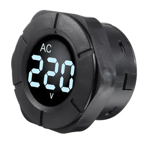 Peacefair PZEM-024V Round LCD AC Digital Voltmeter AC30-500V AC