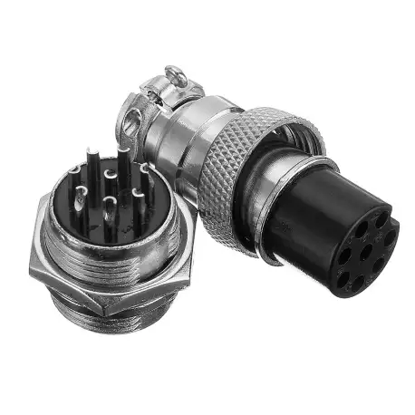 1Set GX16-8 Pin Male And Female Diameter 16mm Wire Panel