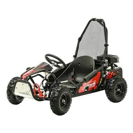 Coleman Powersports 100cc Gas Powered Go Kart - Red and Black