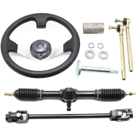 300mm Steering Wheel Kit, Go Kart Steering Wheel Tie Rod Rack