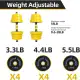 Nice C Adjustable Dumbbell Barbell Weight Pair, Free Weights
