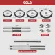 Pure Steel Adjustable Dumbbells Weights Barbell Free Weight 110