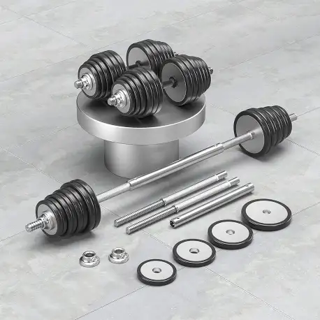 Pure Steel Adjustable Dumbbells Weights Barbell Free Weight 110