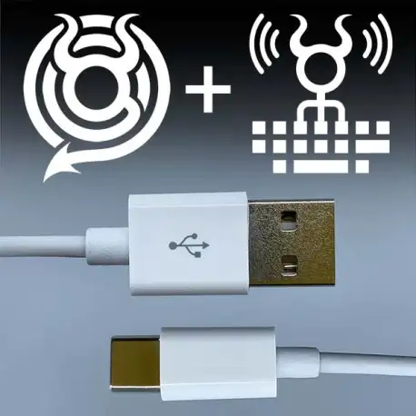 O.MG KEYLOGGER CABLE by Hak5, USB-C TO USB-A (WHITE) (1 METER)