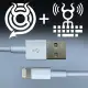 O.MG KEYLOGGER CABLE by Hak5, LIGHTNING TO USB-A.