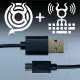O.MG KEYLOGGER CABLE by Hak5, USB MICRO TO USB-A.