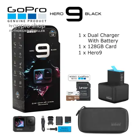 GoPro HERO9 Black with 1-year subscription to GoPro1 Includes