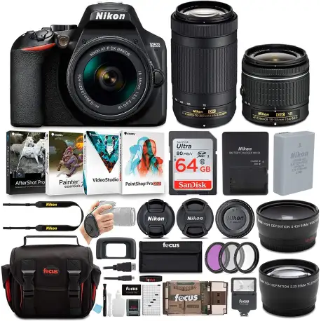 Nikon D3500 DSLR Camera with AF-P 18-55mm and 70-300mm Zoom