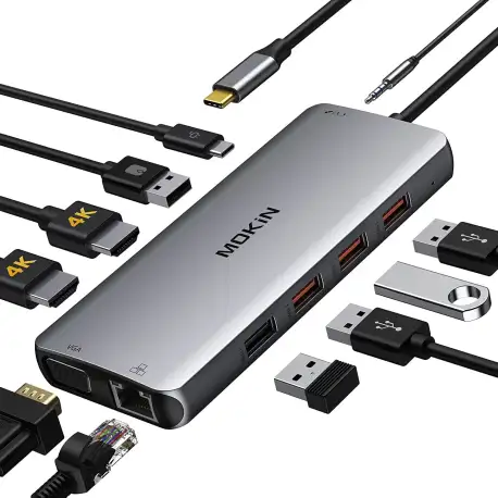 MOKiN Laptop Docking Station,USB C Docking Station