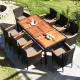 Costway 9PCS Patio Rattan Dining Set 8 Chairs Cushioned Acacia