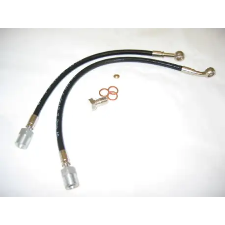 Yamaha RD250 RD350 Brake Line Kit by Spiegler Black